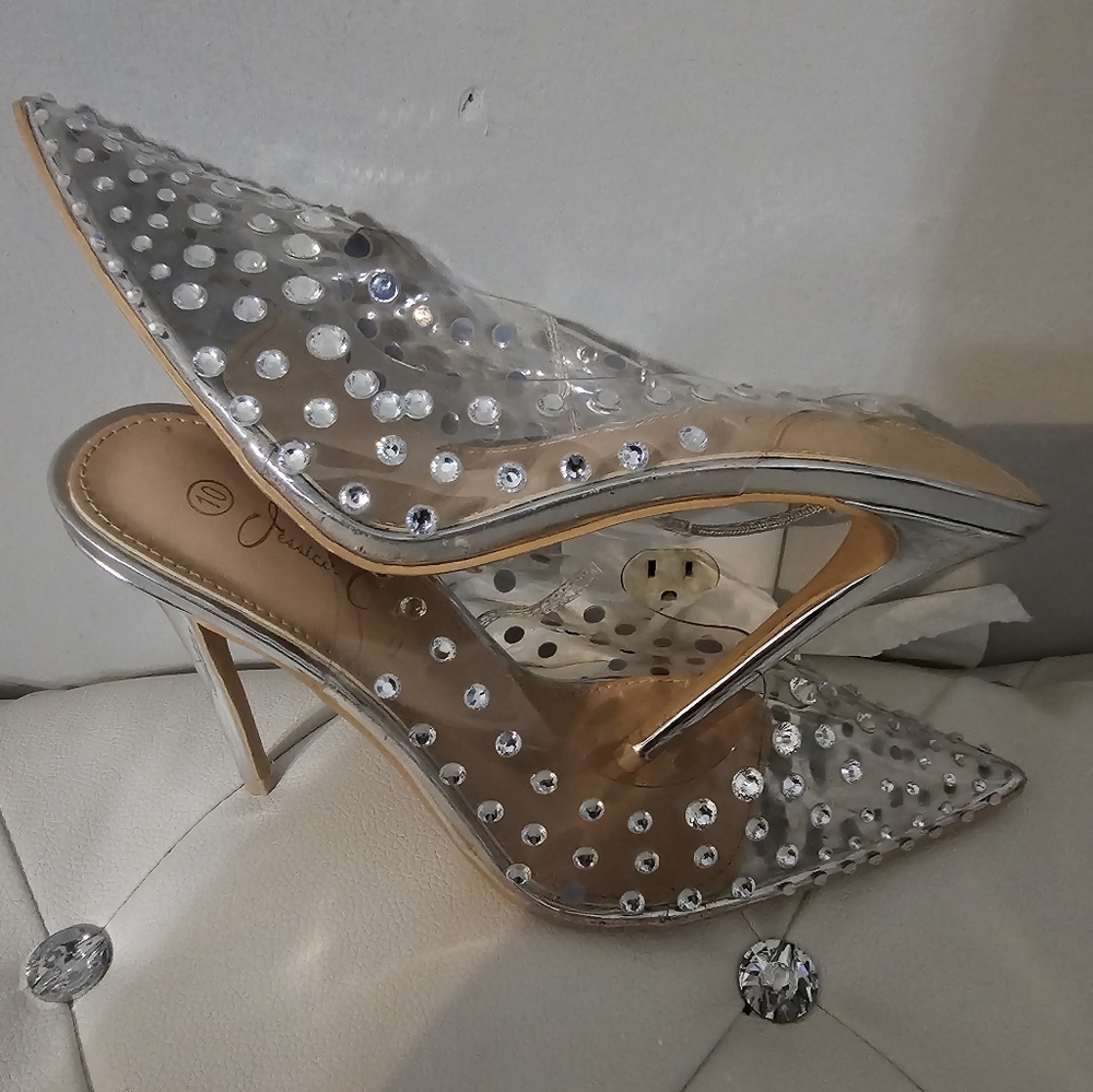 Clear heels